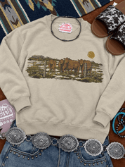 Pasture Angus Cattle Graphic SweatshirtSandS