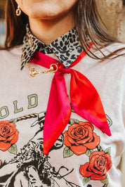 Pink And Red Twilly Scarf