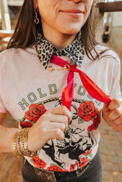 Pink And Red Twilly Scarf