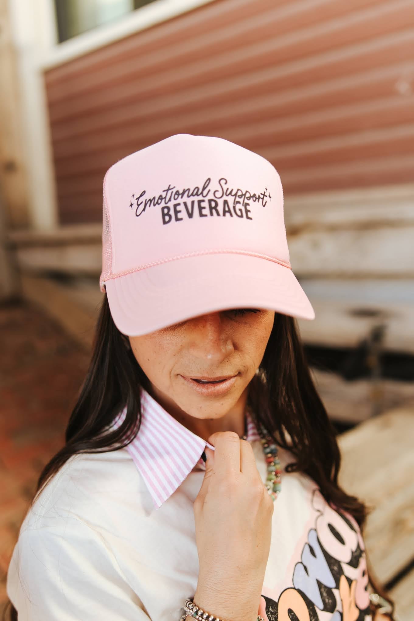 Pink And White Striped Collar
