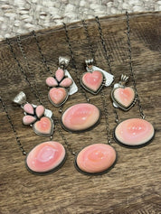 Pink Conch Heart Blossom Pendant