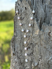Pink Conch Lariat Necklace