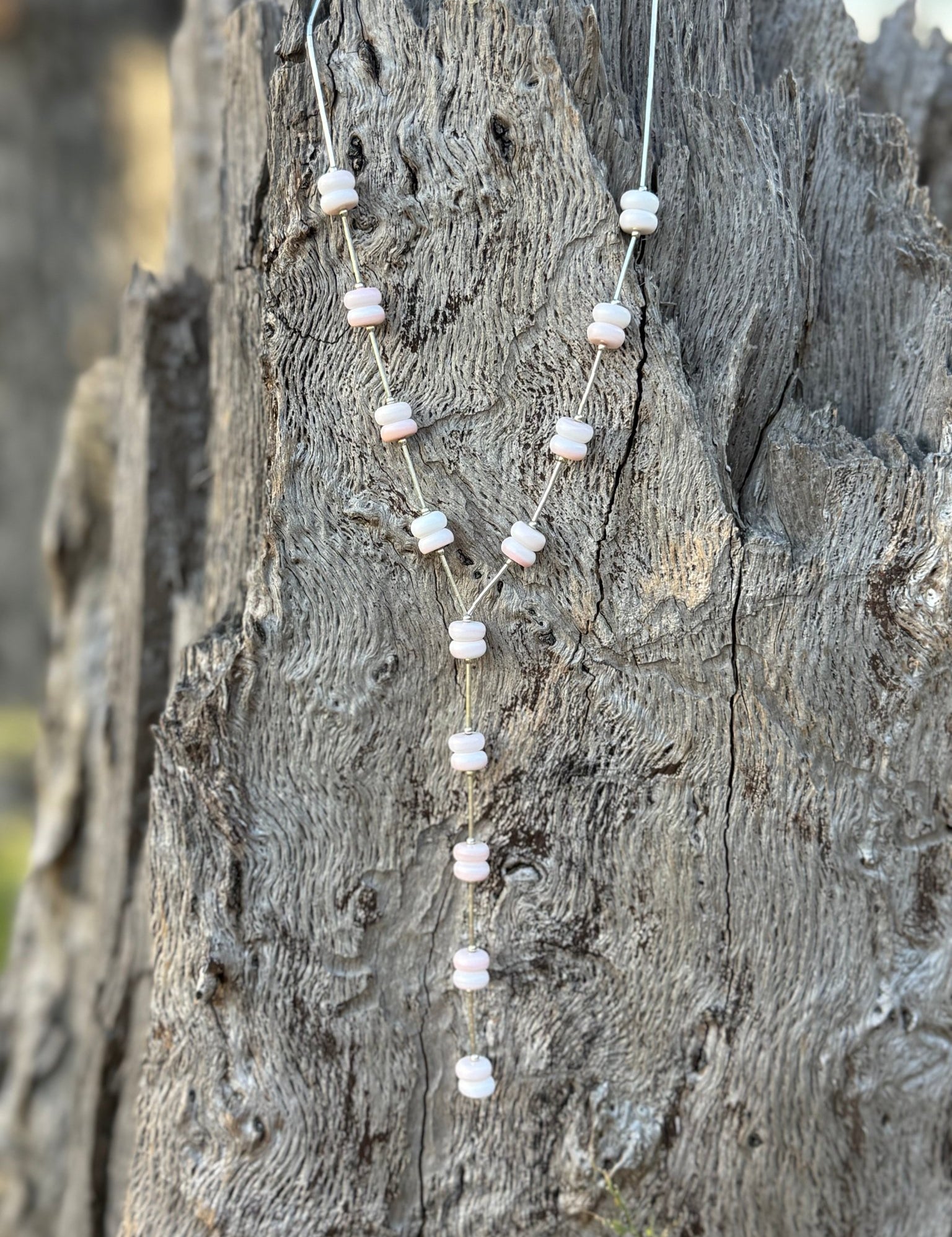 Pink Conch Lariat Necklace