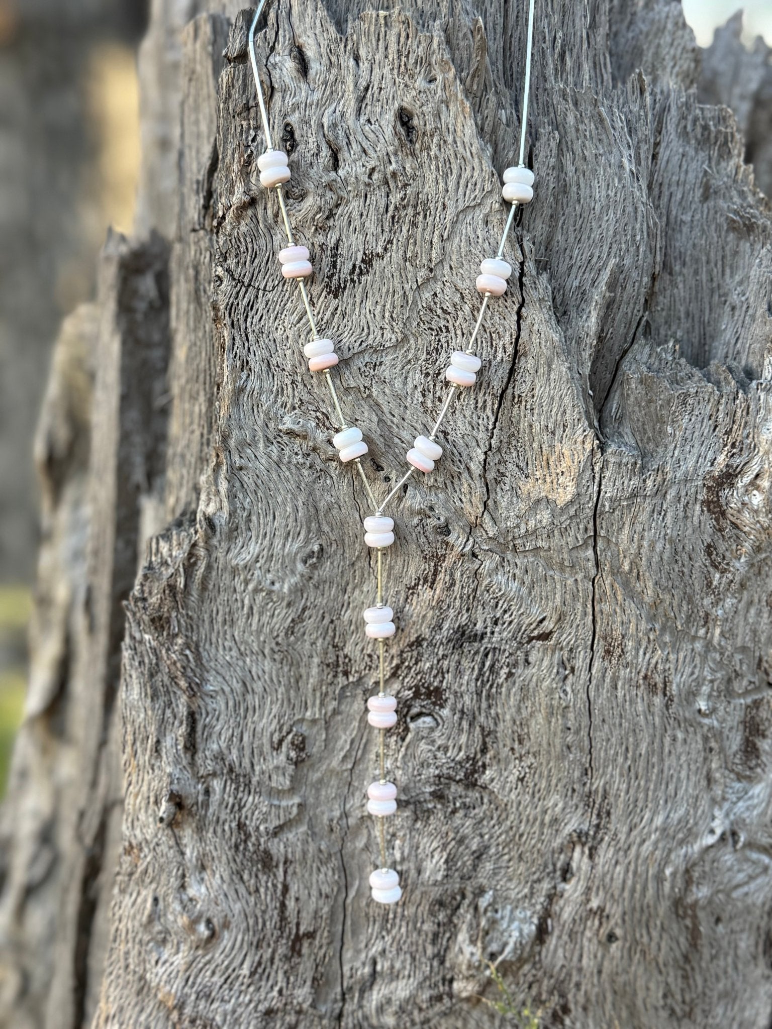 Pink Conch Lariat Necklace