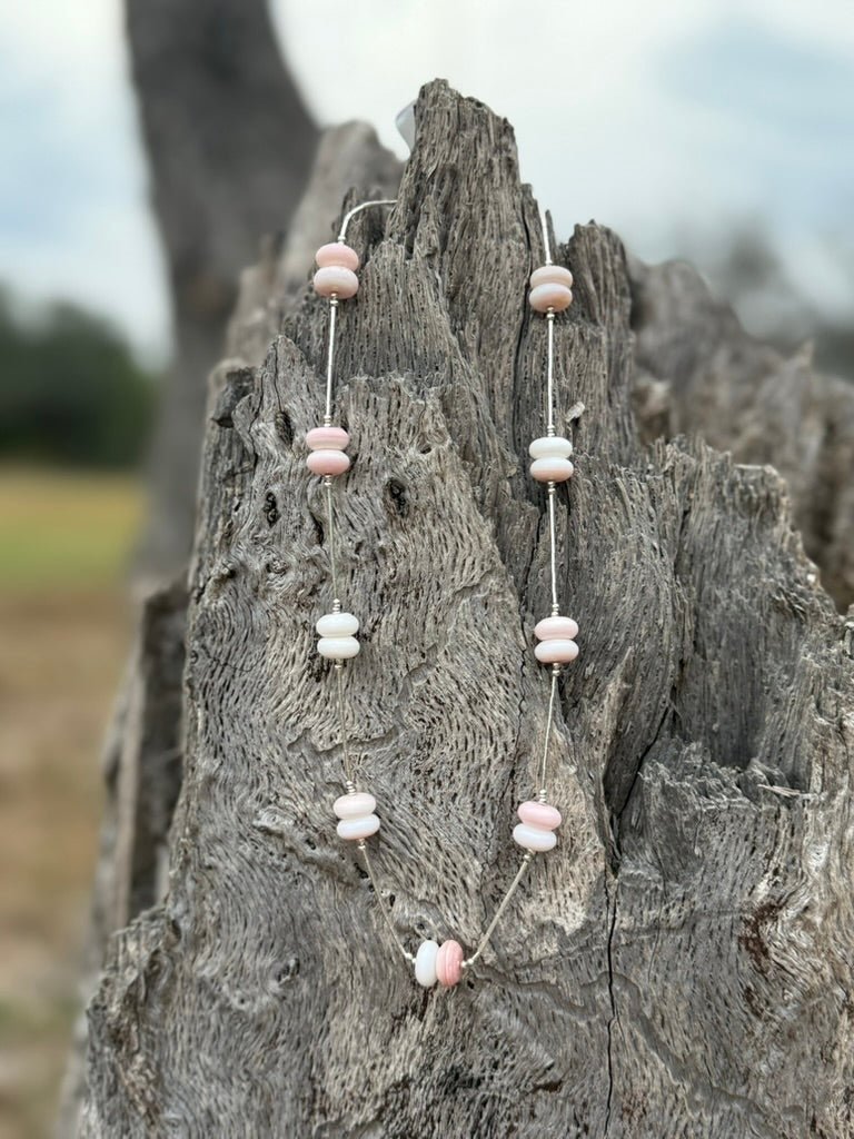 Pink Conch Liquid Silver Choker
