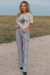 Pink Pony Stripe Boxer PantsS