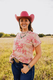 Pink Ranch Scene TeeS/M
