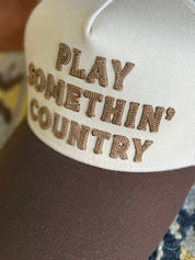 Play Somethin' Country Embroidered Trucker Hat