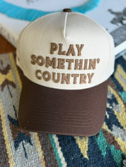 Play Somethin' Country Embroidered Trucker Hat