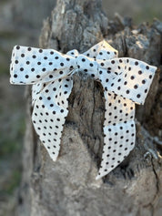 Polka Dot Twilly - White