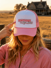 Pontoons & High Noons Trucker HatPink & White