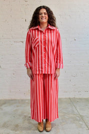 Prairie Blossom Stripe Button UpS/M