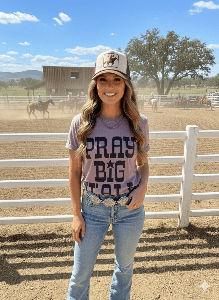 Pray Big Y'all Graphic TeePebbleS