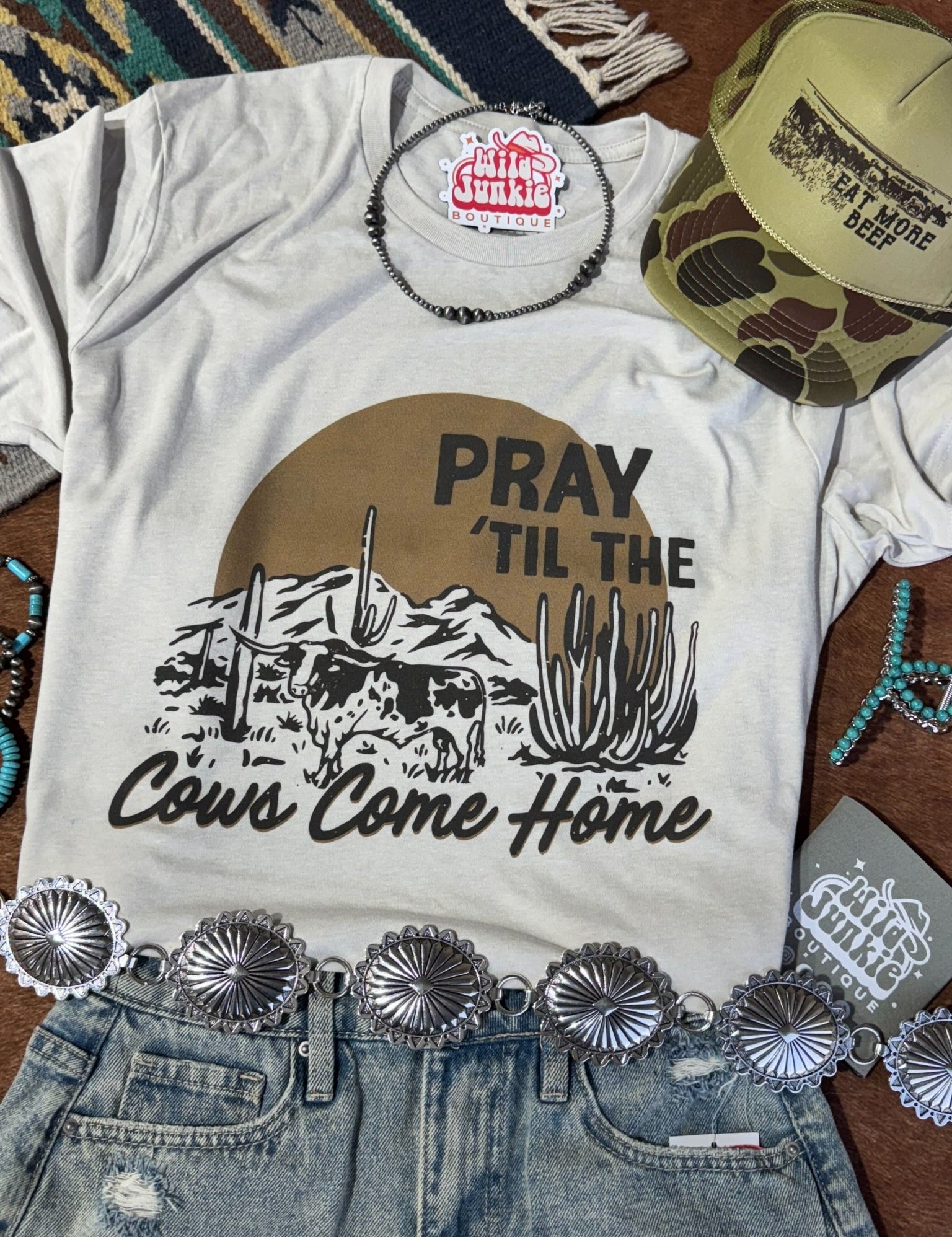 Pray Til The Cows Come Home Graphic TeeCementS