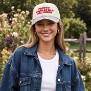 Pretty Good at Bad Decisions Embroidered Zebra Trucker Hat