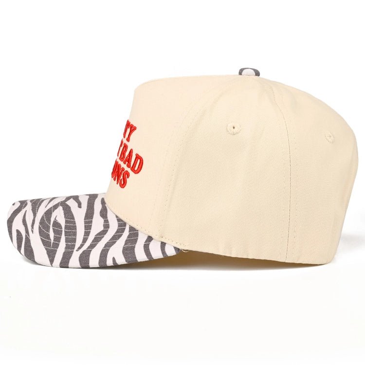 Pretty Good at Bad Decisions Embroidered Zebra Trucker Hat