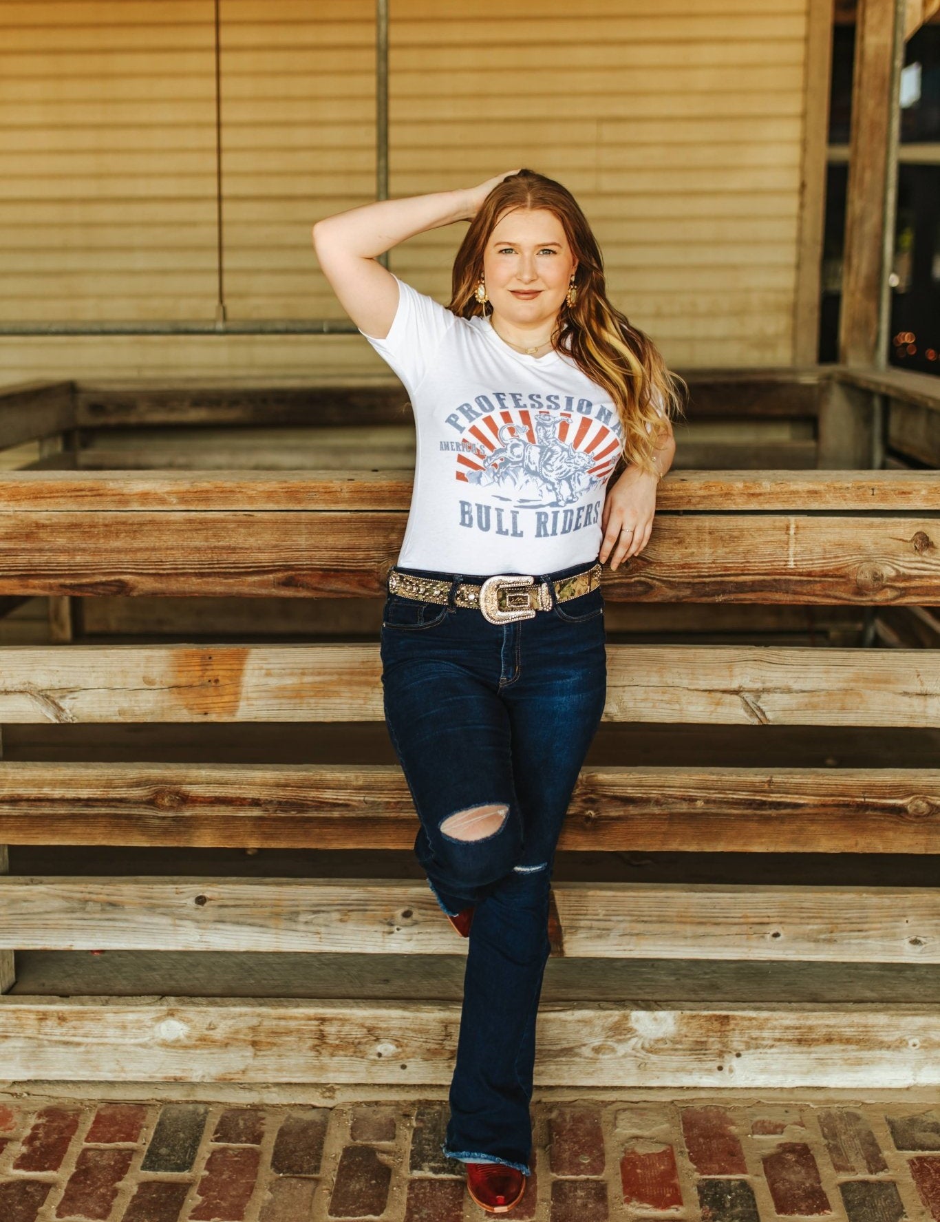 Professional Bull Riders Graphic TeeWhiteS