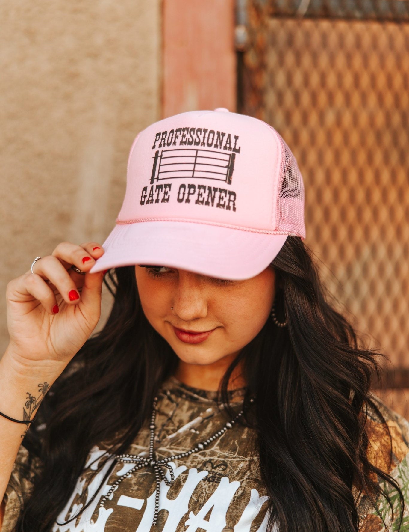 Professional Gate Opener Trucker HatPink