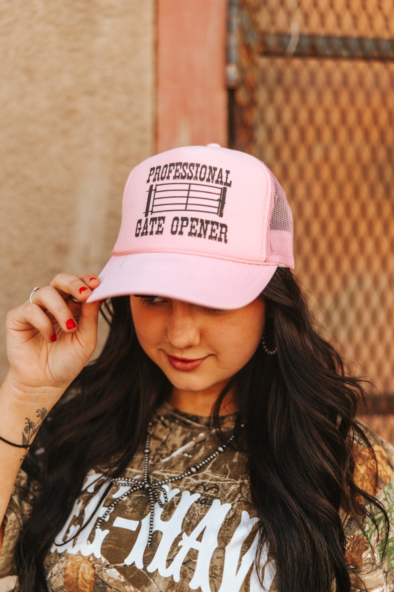 Professional Gate Opener Trucker HatPink