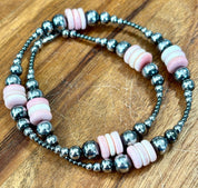 Queen Conch Hematite Beaded Necklace
