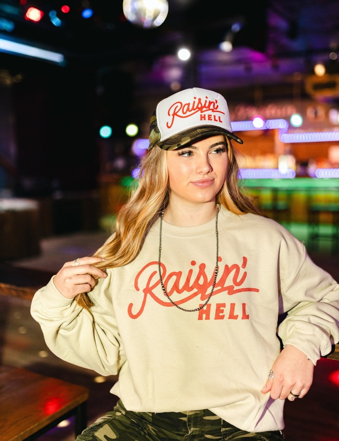 Raisin' Hell Graphic SweatshirtCementS