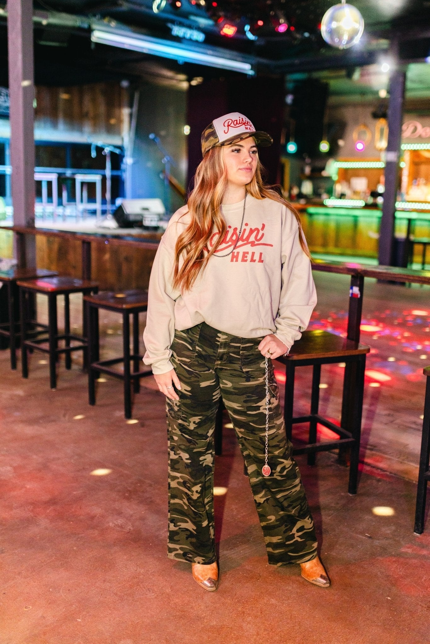Raisin' Hell Graphic SweatshirtCementS