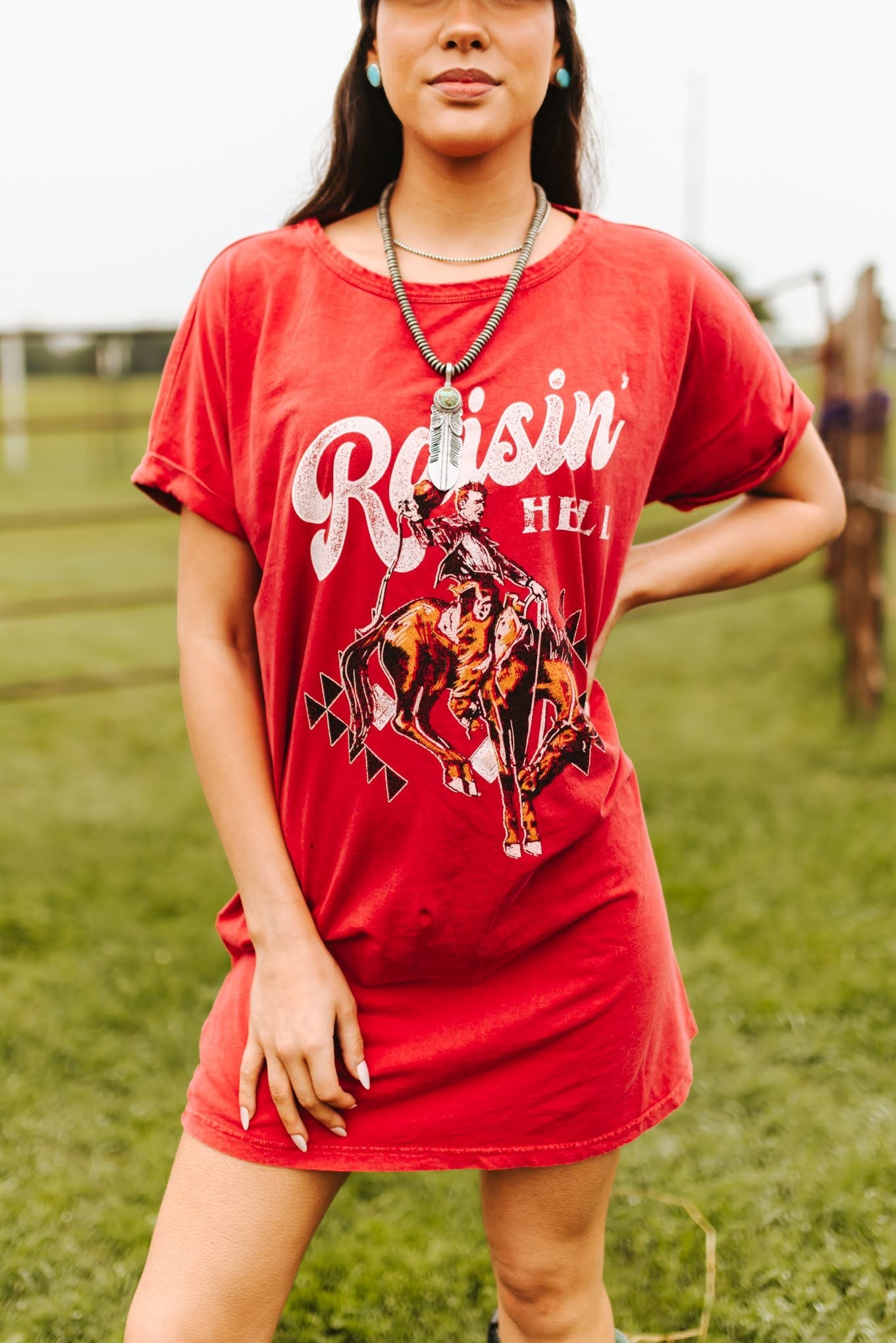 Raisin' Hell Oversized Graphic TeeS