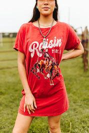 Raisin' Hell Oversized Graphic TeeS