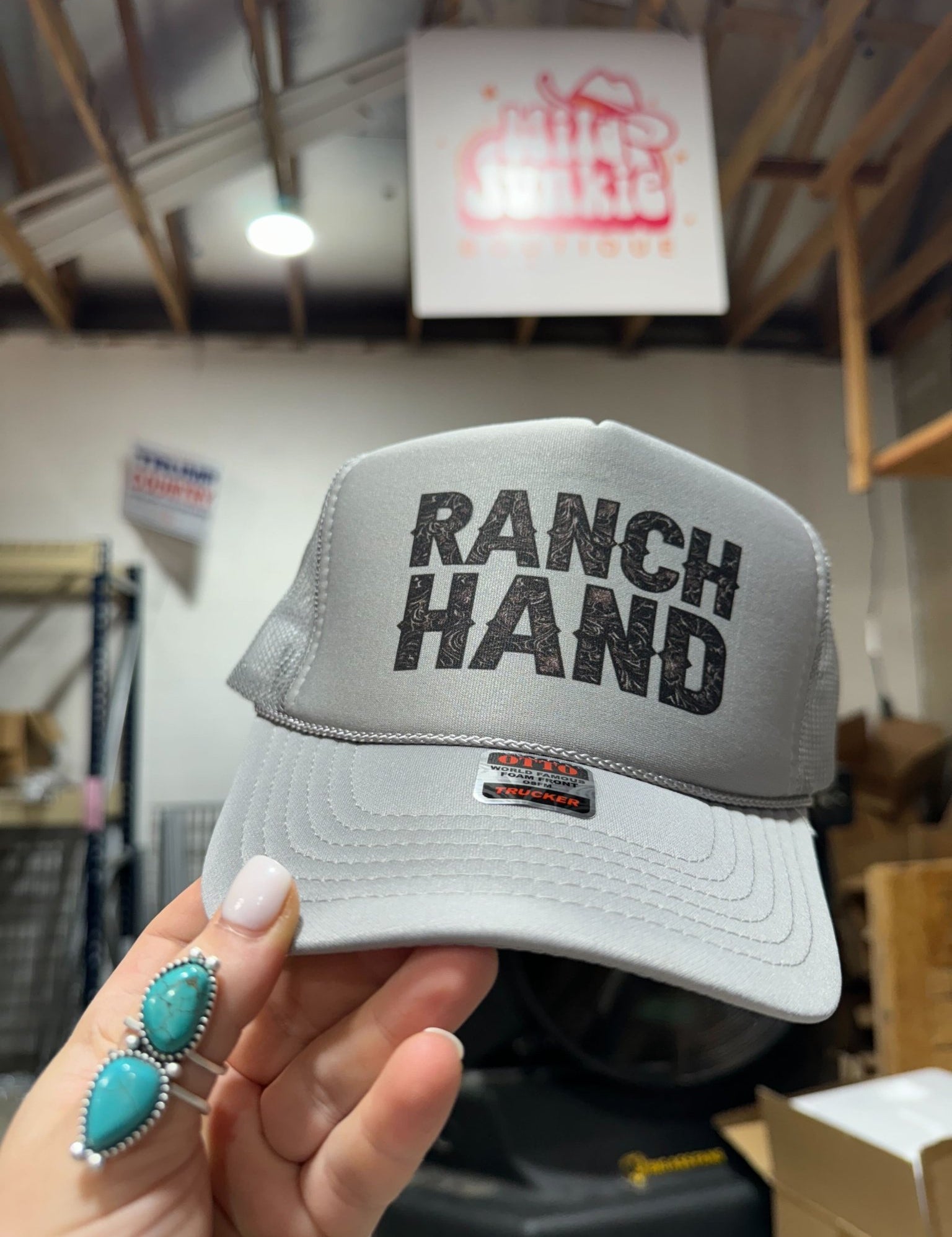 Ranch Hand Trucker HatGreyOS