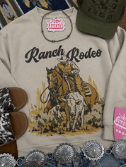 Ranch Rodeo Cowboy Roping Graphic SweatshirtSandS