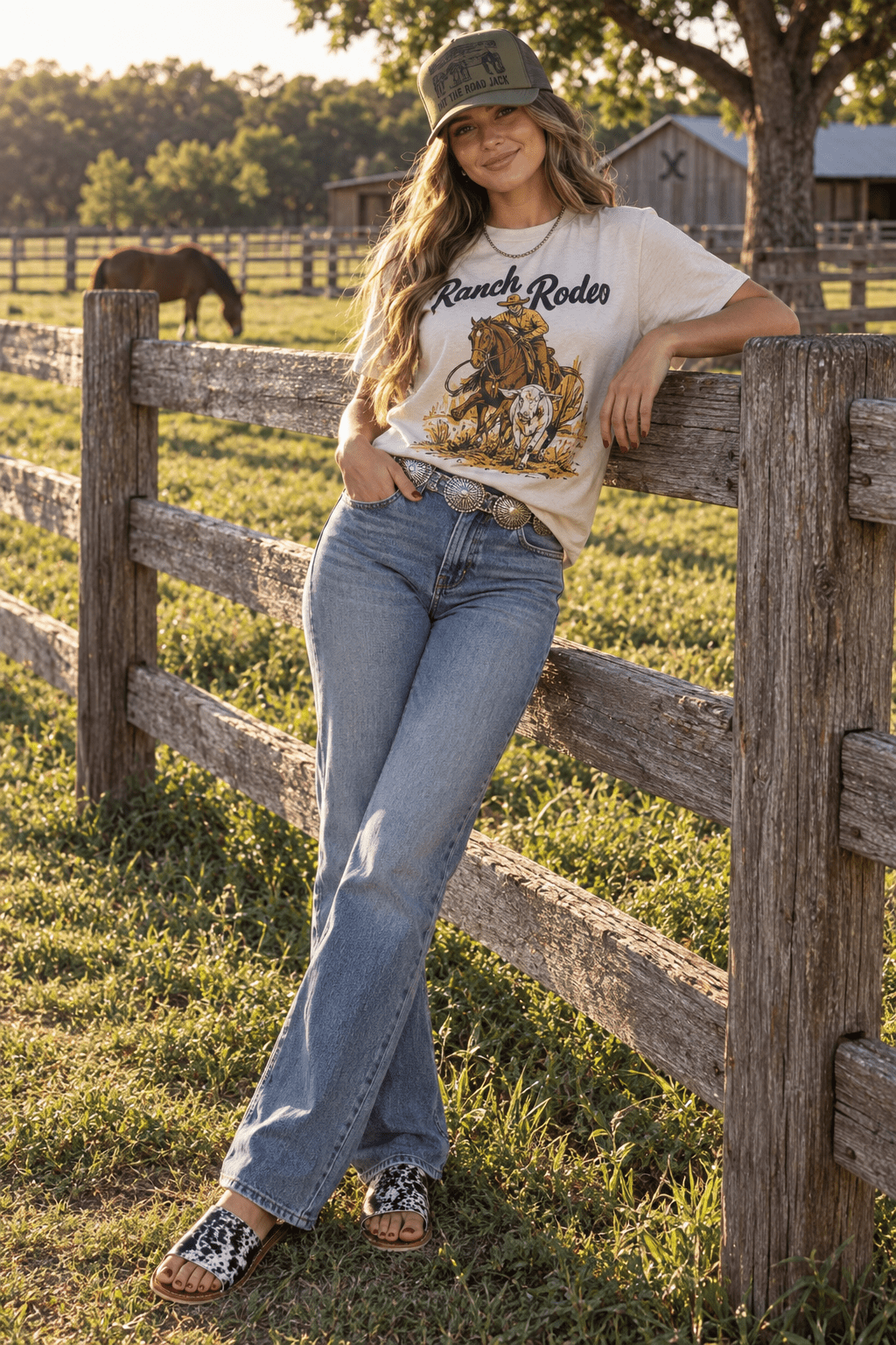Ranch Rodeo Cowboy Roping Graphic TeeCementS