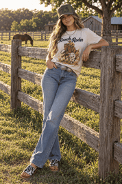 Ranch Rodeo Cowboy Roping Graphic TeeCementS