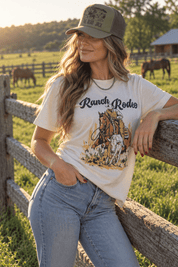 Ranch Rodeo Cowboy Roping Graphic TeeCementS