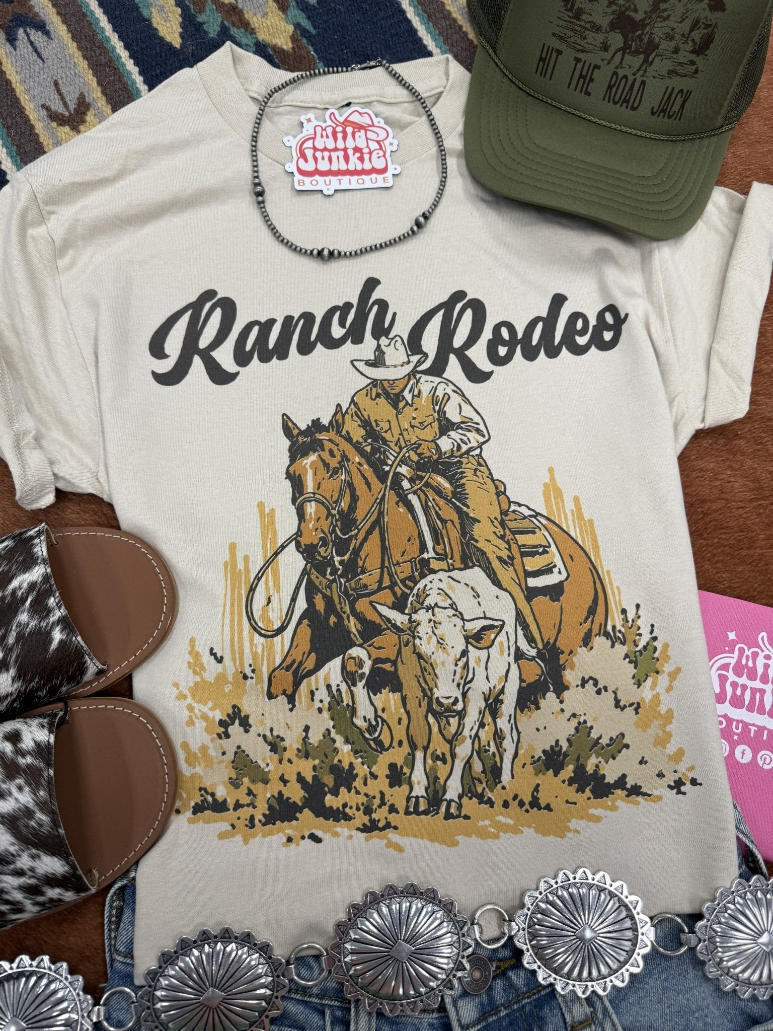 Ranch Rodeo Cowboy Roping Graphic TeeCementS