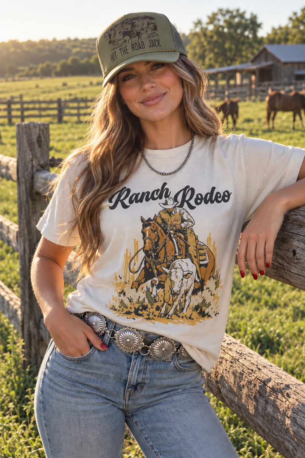 Ranch Rodeo Cowboy Roping Graphic TeeCementS