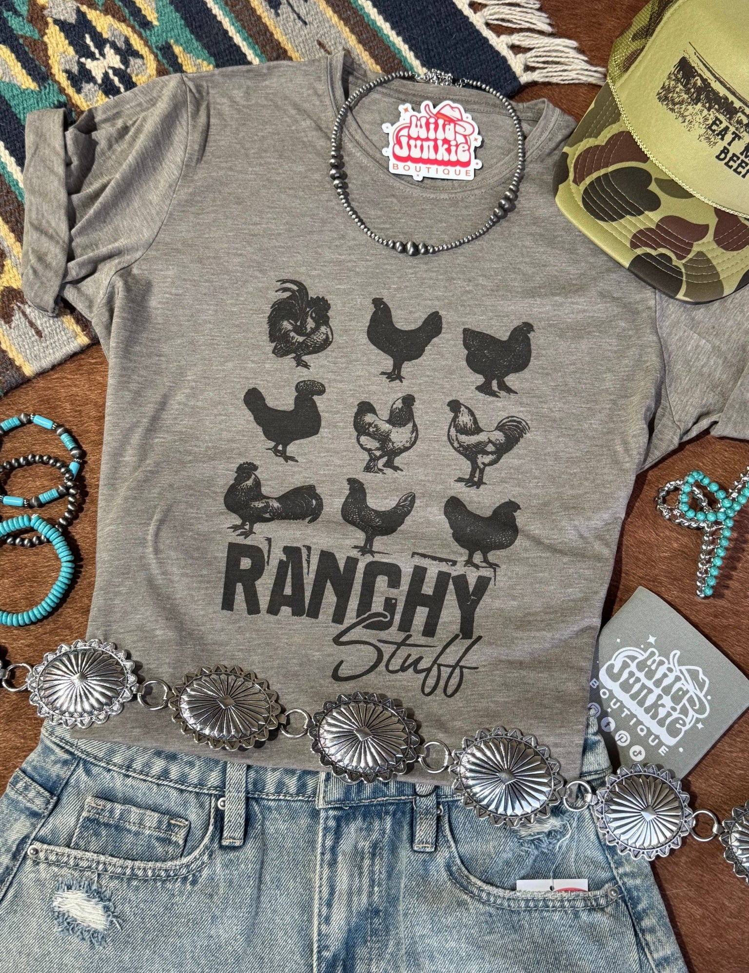Ranchy Stuff Graphic TeeOlive AshS