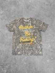Rather Be Fishing Tree Camo Graphic TeeS