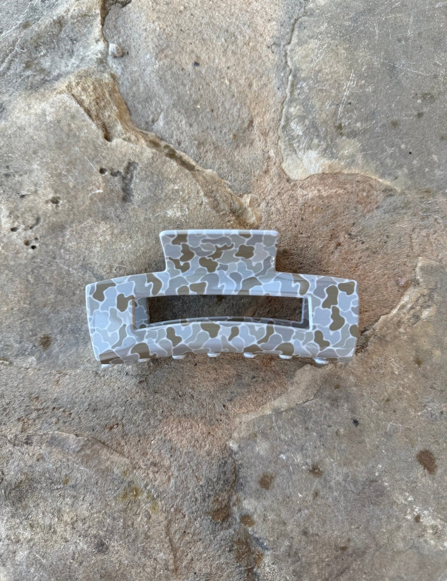 Rectangle Hair Claw - Camo