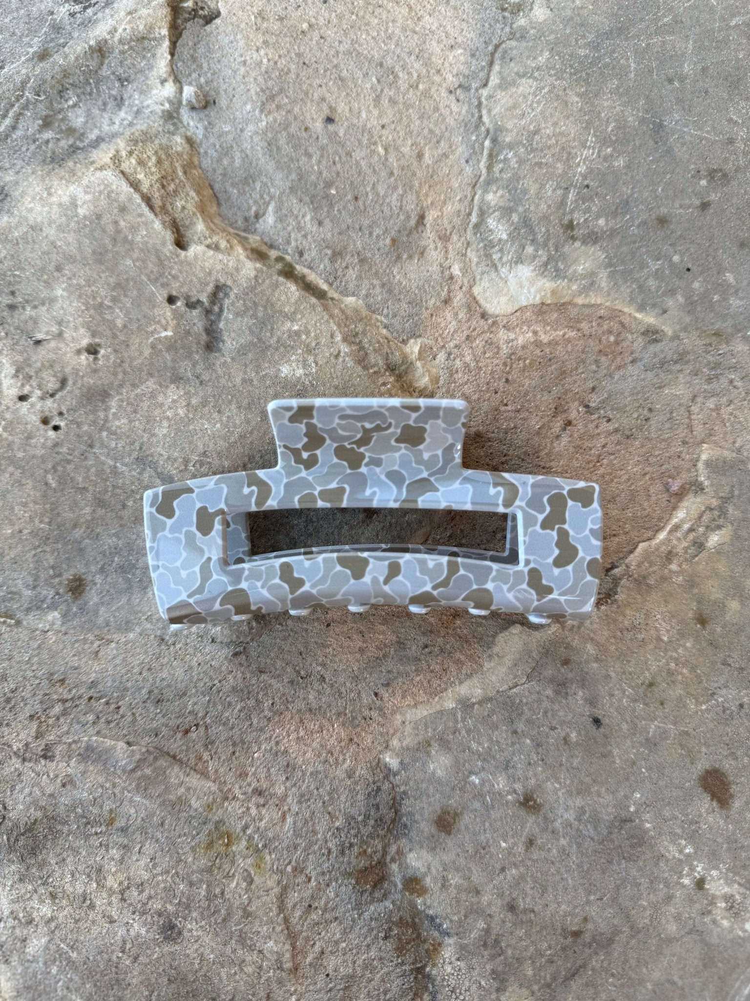 Rectangle Hair Claw - Camo