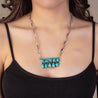 Rectangle Turquoise Cluster NecklaceTurquoiseOS