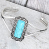 Rectangle Turquoise Cuff Bracelet