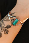 Rectangle Turquoise Cuff Bracelet