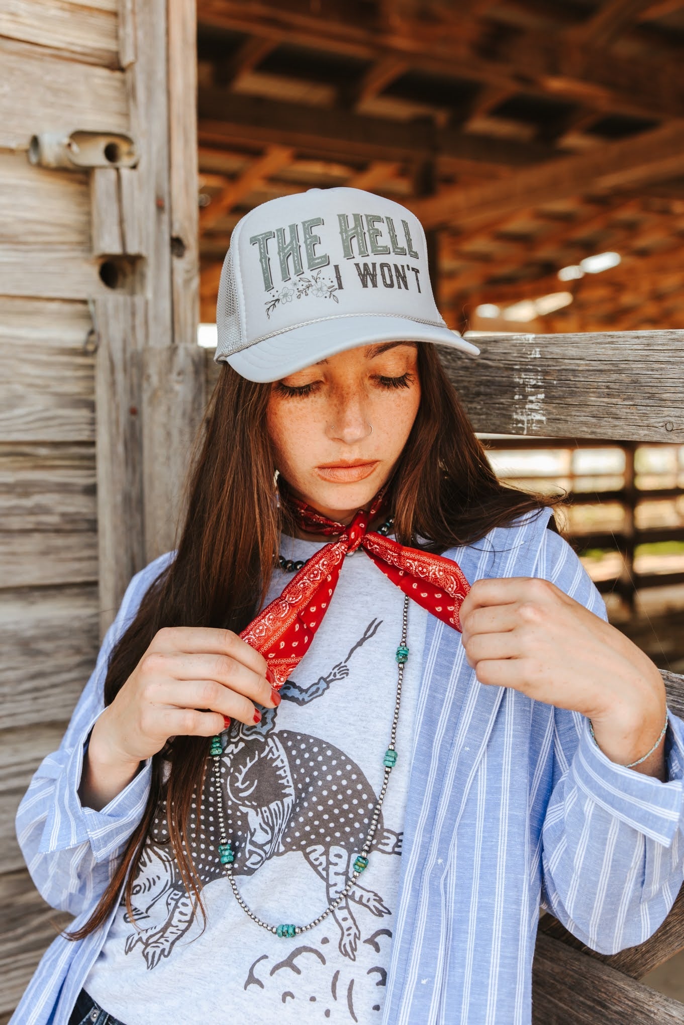 Red Paisley Bandana Twilly Scarf