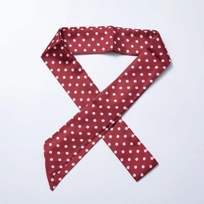 Red Polka Dots Bandana Scarf
