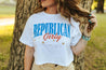 Republican Girly Boxy Crop Graphic TeeWhiteS