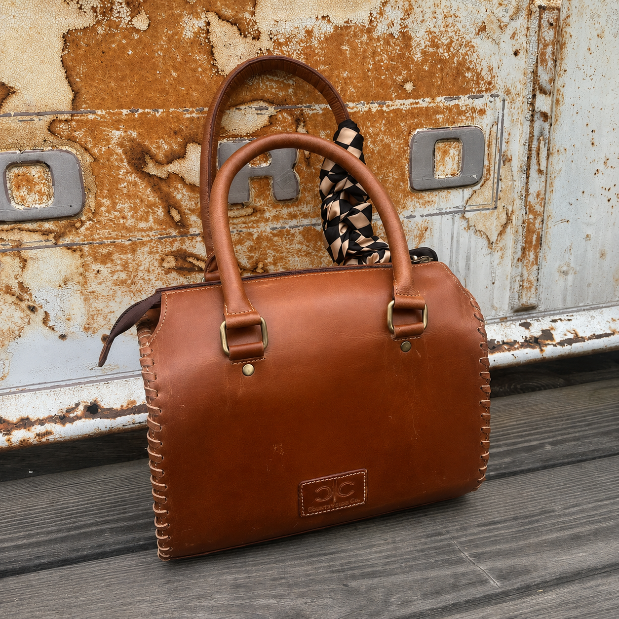 Lady Luck Tooled Leather Handbag