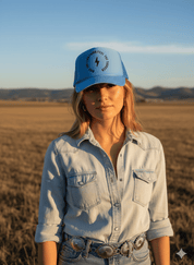 Ride The Lightning Trucker HatBlue