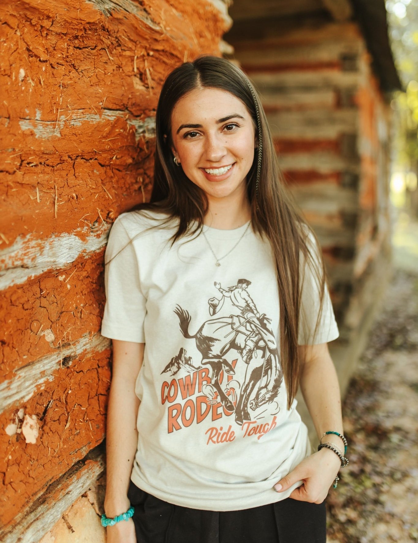 Ride Tough Cowboy Rodeo Graphic TeeCementS