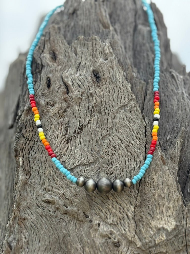 Riggin' Spectrum Beaded Necklace
