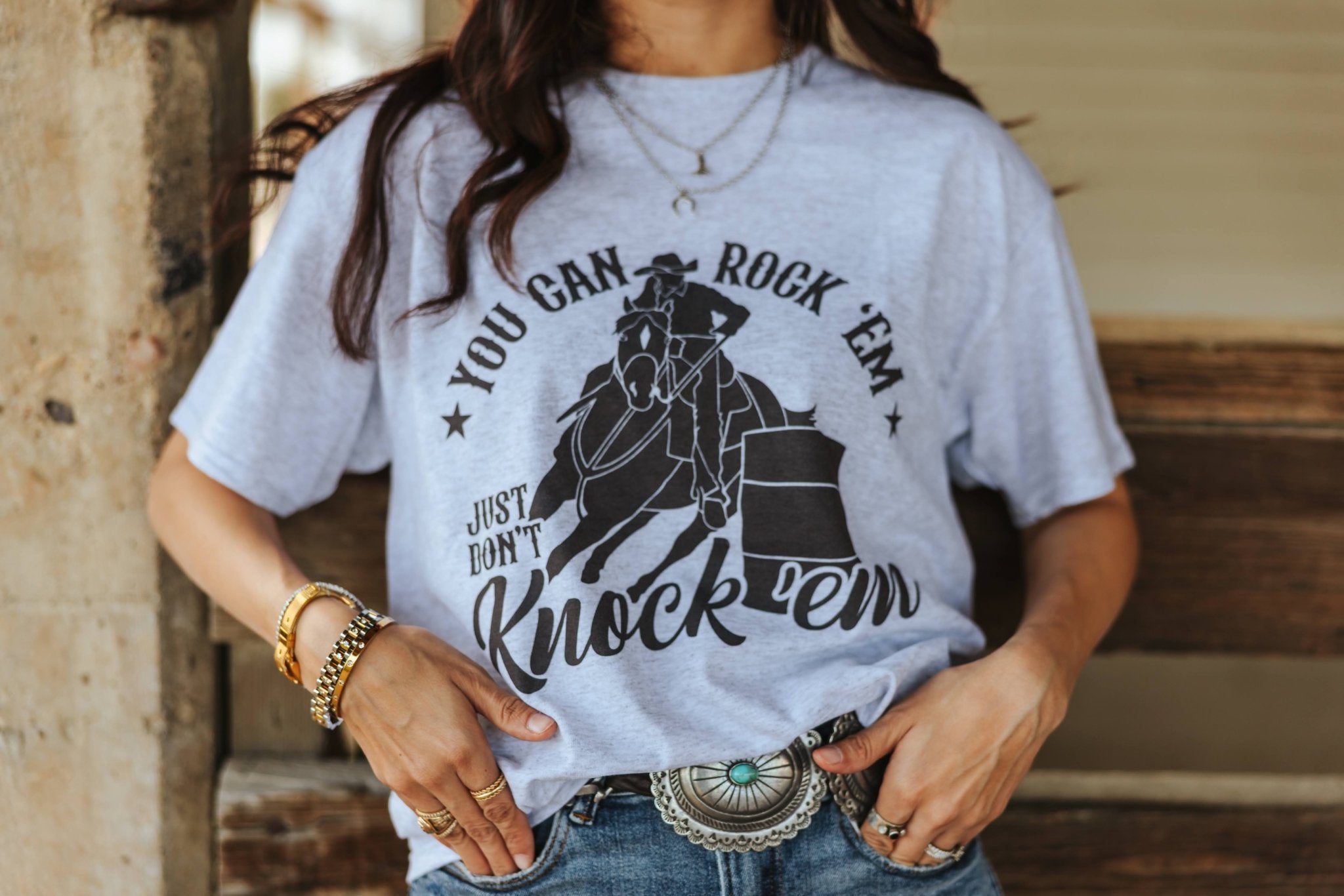Rock Em Knock Em Graphic TeeLight AshS